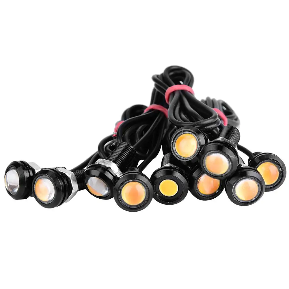 10 шт. Универсальный желтый 9 Вт LED Eagle Eye водонепроницаемый DRL Дневной ходовой