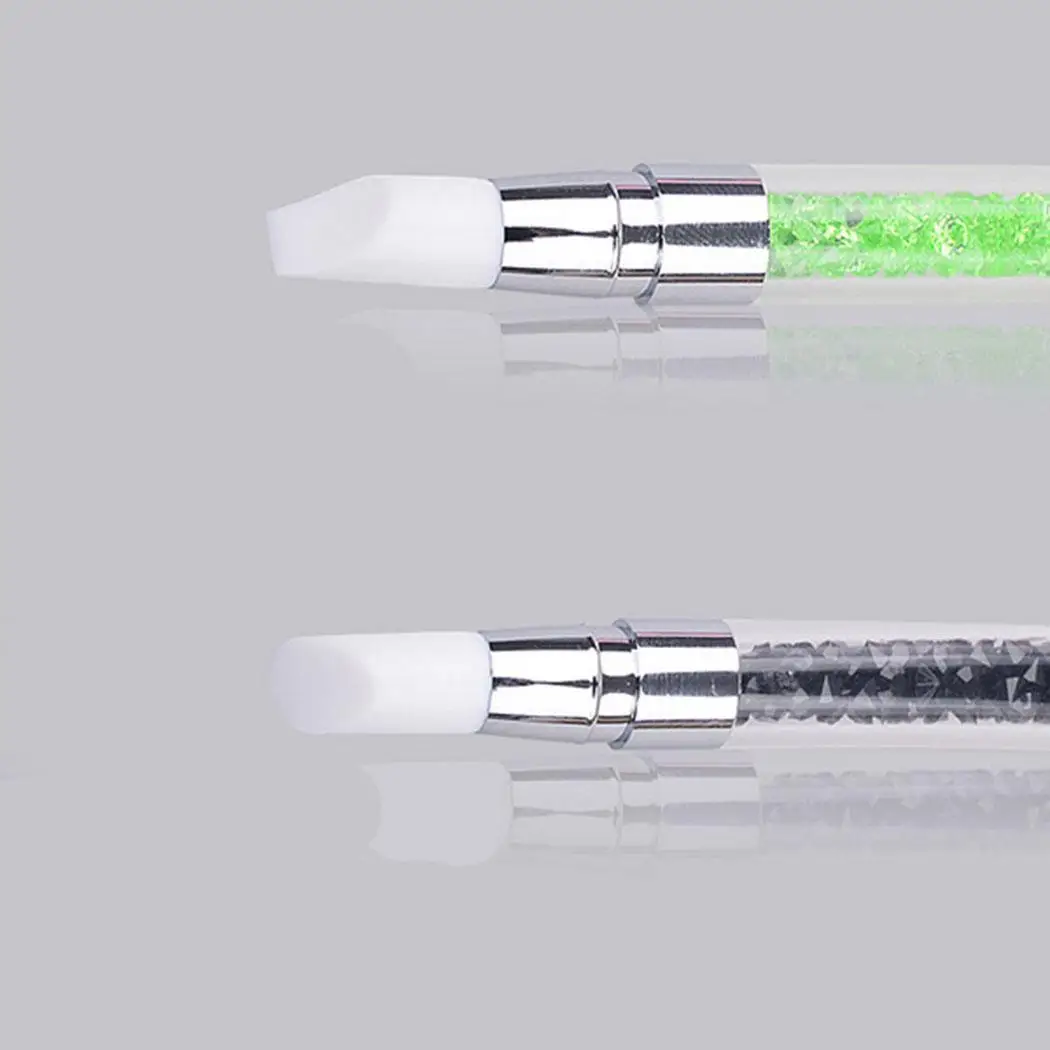 5 шт Карандаш для ногтей Стразы Nail Кисть Силиконовая разноцветные головы