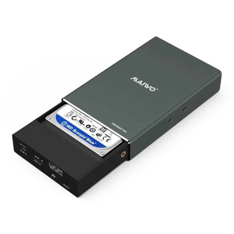 Быстрая скорость 2 отсека USB3.0 HDD корпус двойной 5 дюймовый жесткий диск Raid для