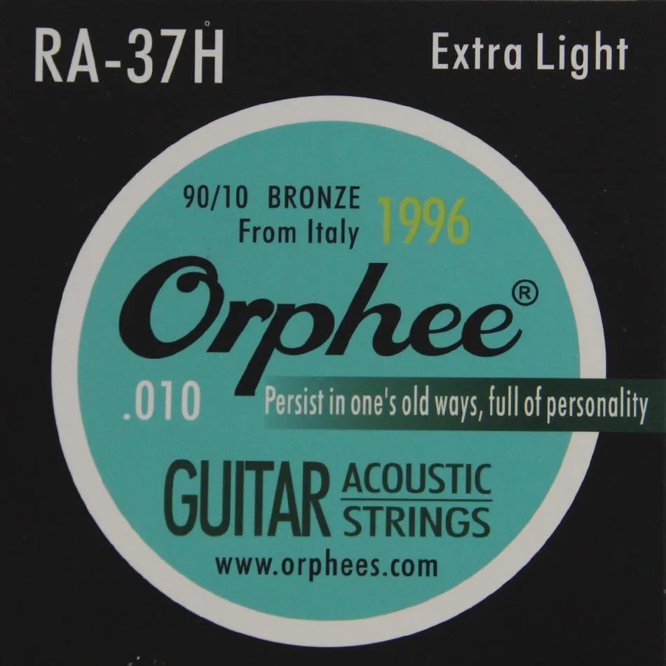

Orphee RA-37H акустические гитарные струны 90/10 бронза. 010-.050 дюйма медь литые струны музыкальных акустических проводов 6 шт./компл.