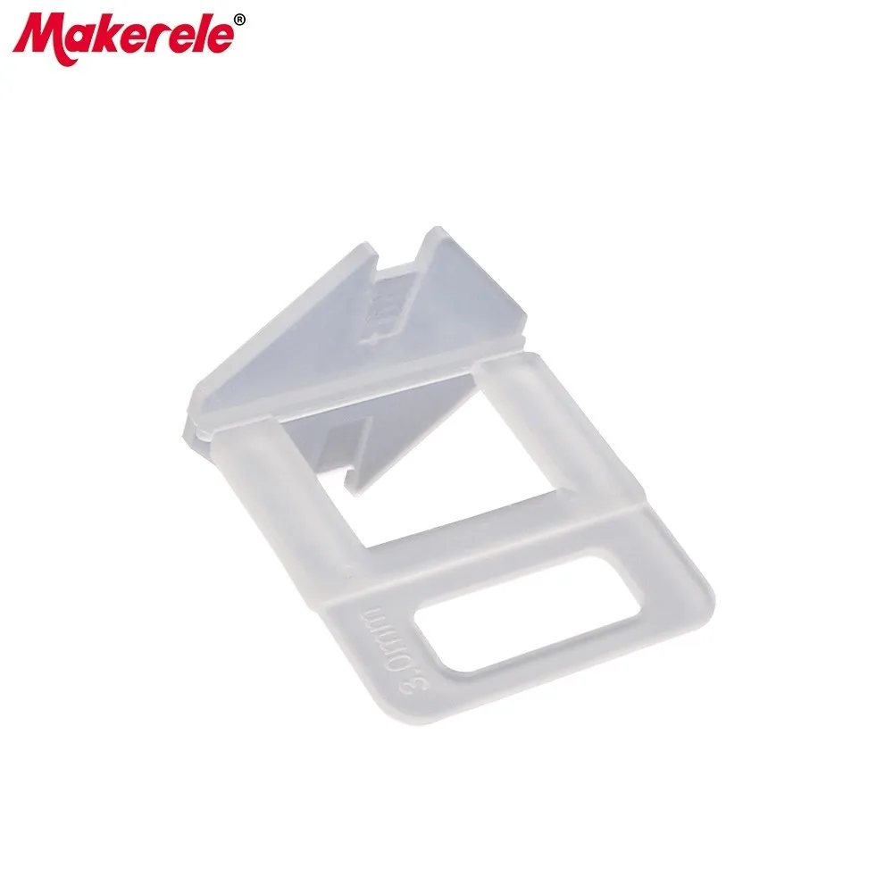 100pcs Tile Leveling System Clips Kit Wall Floor Spacer Tiling Tool 3mm Transparent Disposable PVC Base | Инструменты