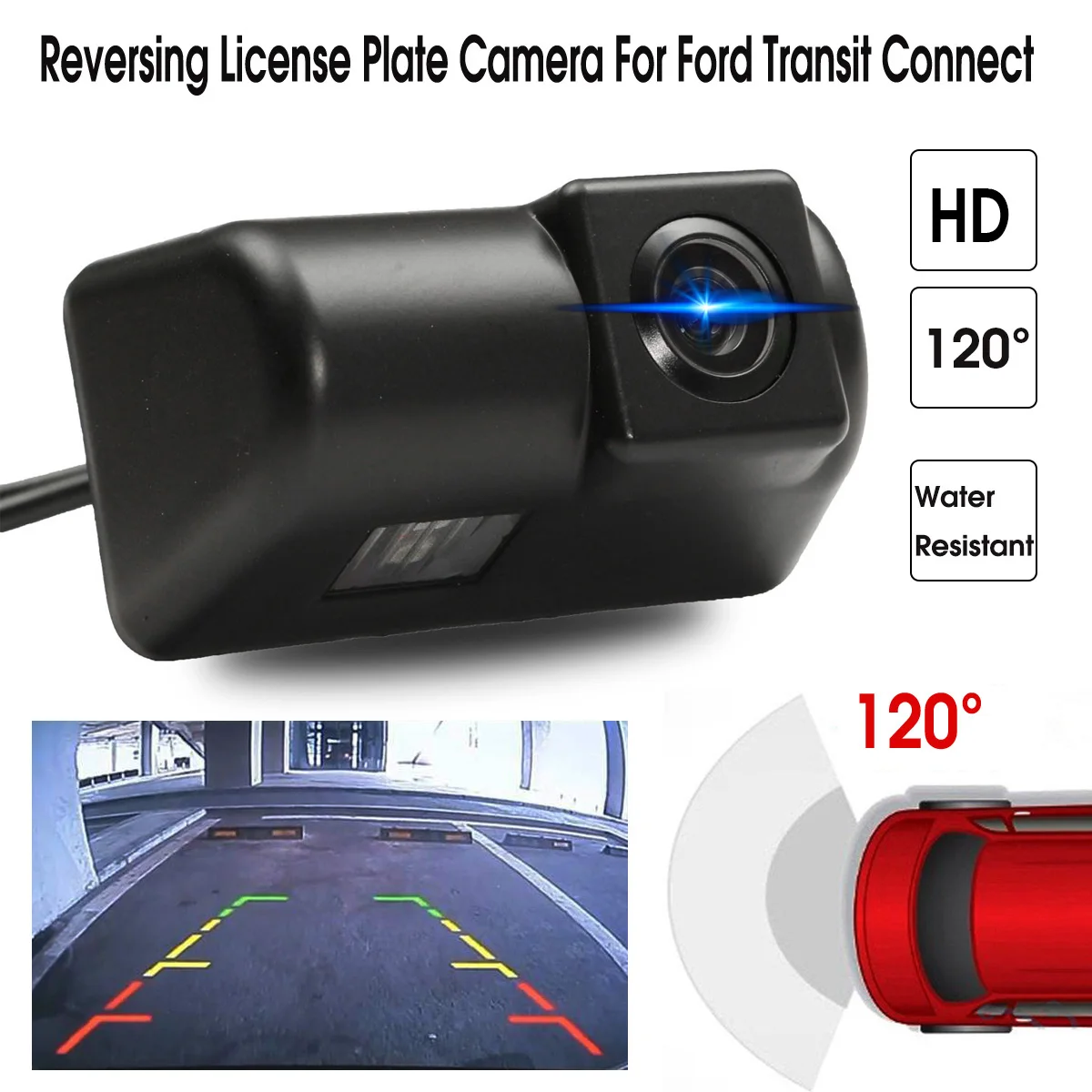 Камера заднего вида для автомобилей Ford Transit Connect HD CCD водонепроницаемая с ночным