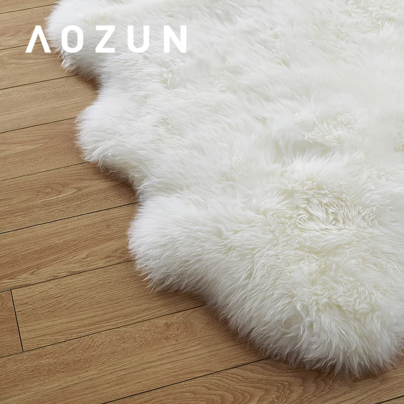 AOZUN 6P натуральный ковер из овчины для домашнего декора 100% овечья кожа в гостиную