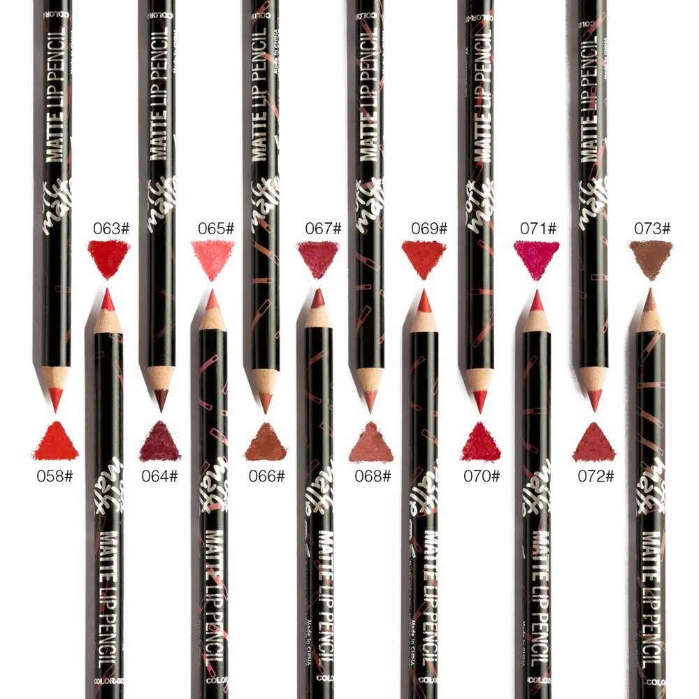 12 шт./компл. матовый набор для губ помада карандаш водостойкая стойкая