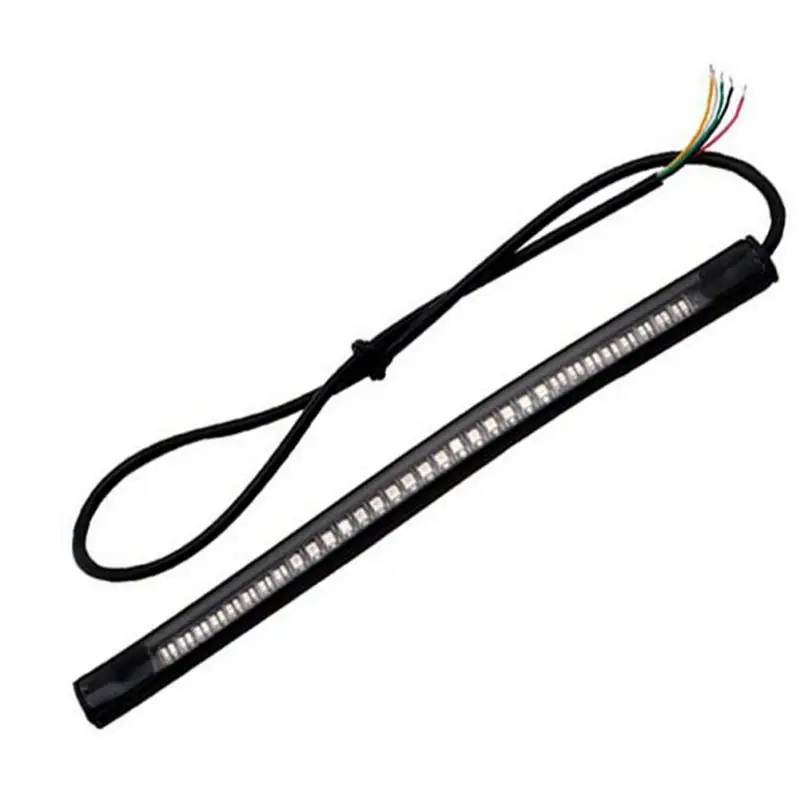 48 светодиодный 3528 3014 smd двойной цвет желтый красный свет лента для мотоцикла поворотник задний тормоз стоп водонепроницаемая лампа