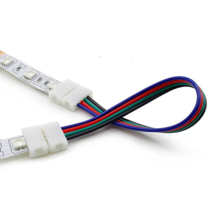 5-шт./лот 4-контактный Соединительный угол разъем RGB кабель адаптера PCB для 10 мм SMD