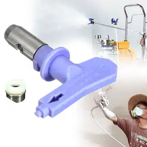 Аэрограф Для покраски, комплект из 4 насадок фиолетового цвета, G un Tip, портативный распылитель краски