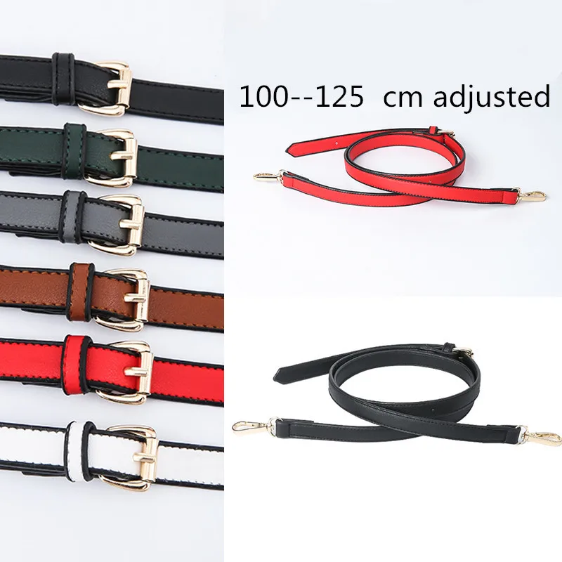 

1.5cm Wide Bag Strap Belt Lady Bags Accessories Single Shoulder Bag Messenger Bag PU Leather Strap Adjustable 100 ~125cm Obag