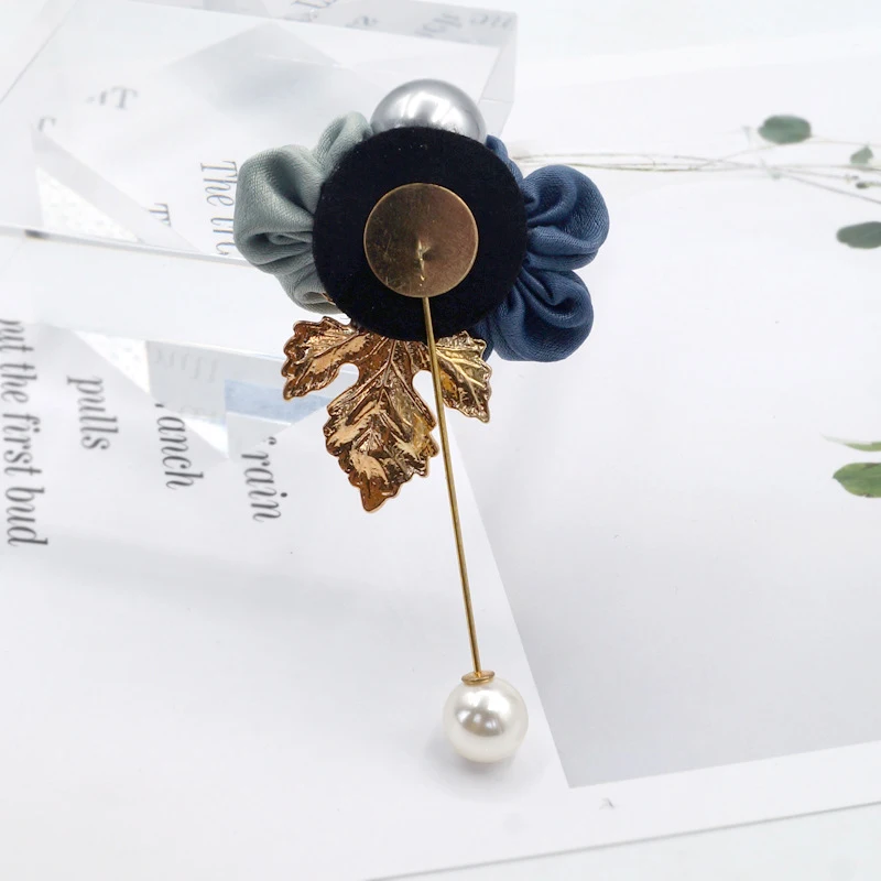 New Arrival Brooch Flower Women Ladies Shawl Unique Party Jewelry Accessories Cardigan Cloth Art Pearl Fabric 1PC Shirt | Украшения и
