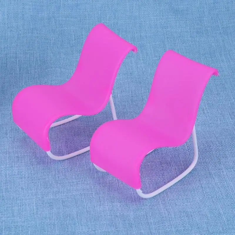 Пляжное Кресло Качалка для куклы Барби розовые стулья дом мечты гостиная гардан