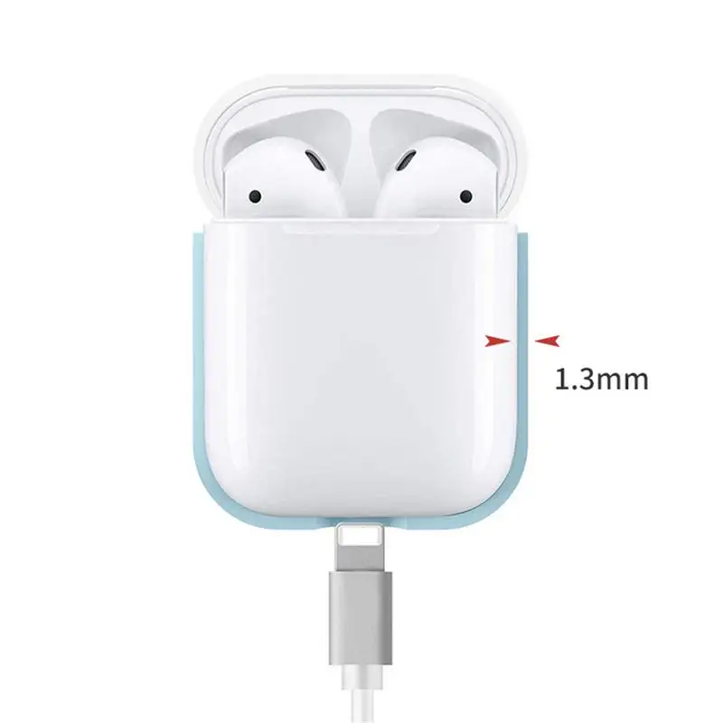 Светильник защитный чехол для наушников Apple Bluetooth Airpods ударопрочный устойчивый к