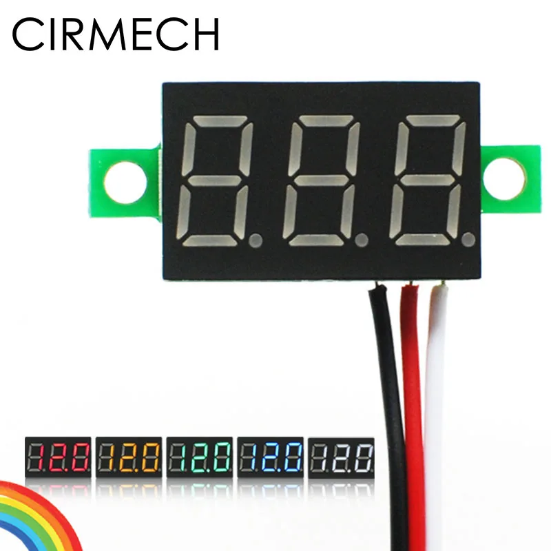 Цифровой вольтметр CIRMECH 0 36 дюйма Стандартный Красный светодиодный измеритель