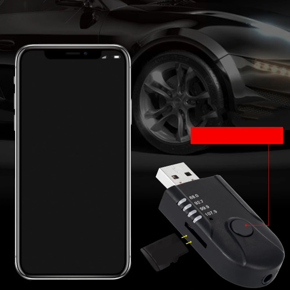 Беспроводной Bluetooth аудио приемник 3 5 мм USB FM стерео потоковый Ответ функция вызова