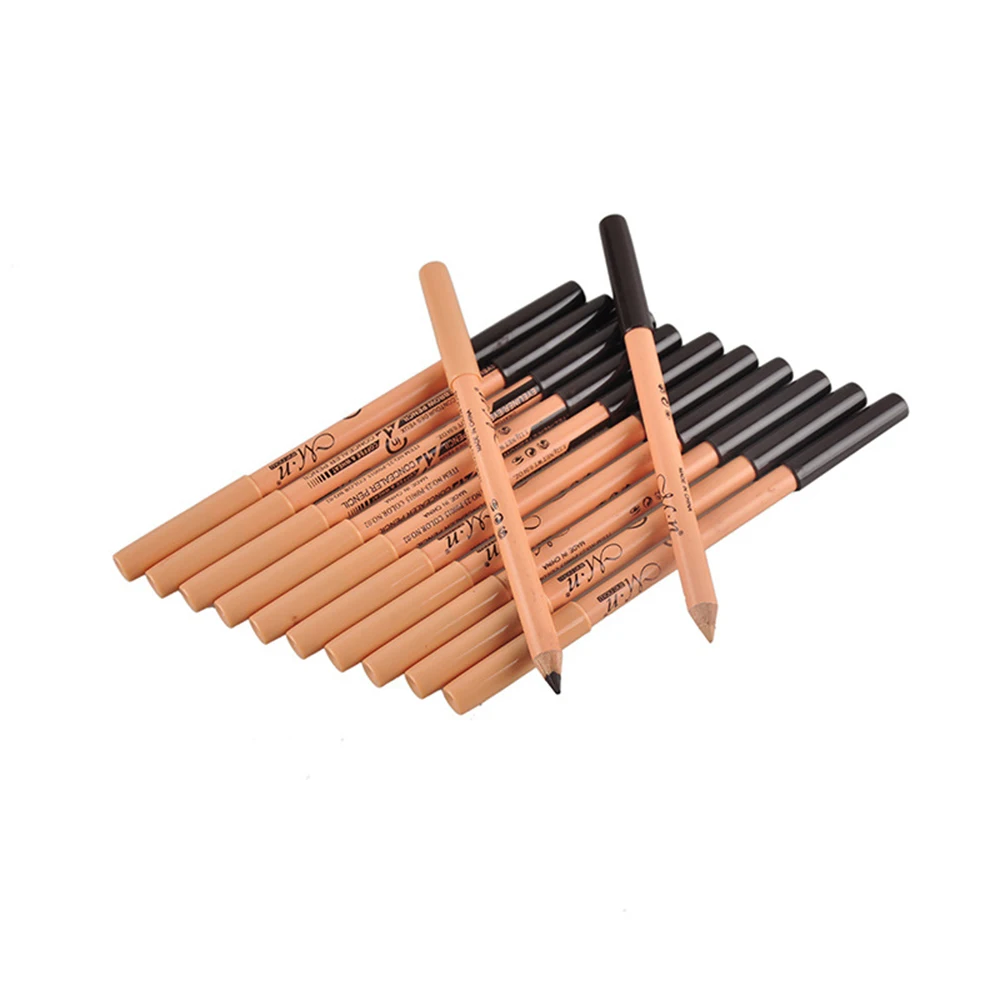 Новинка 2 в 1 Черная Подводка для глаз двойного назначения карандаш бровей с