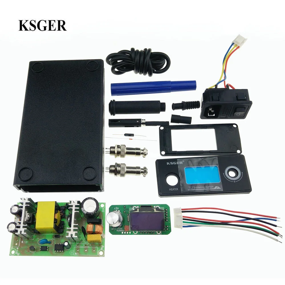 Цифровая паяльная станция KSGER T12 V2.0 STM32 OLED контроллер 5 ядер силиконовый