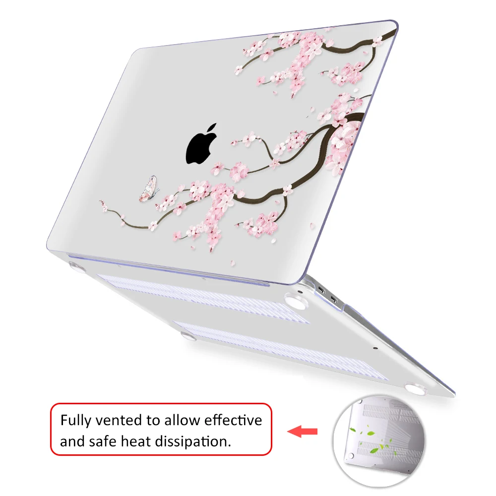 Для Apple MacBook Pro 13 15 дюймов Чехол A1989 A1990 2018 Air A1932 A1466 чехол для ноутбука с цветочным
