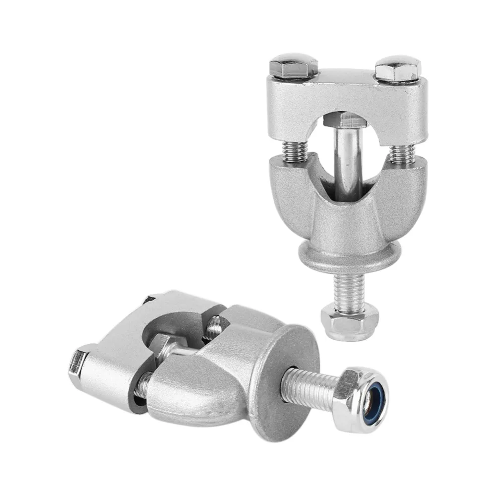 2x 7/8 'དྷ мм крепление на руль мотоцикла RisersClamp серебряное для крепления Riser Clamp