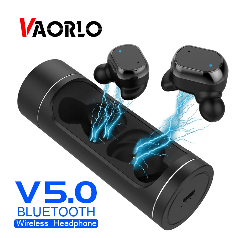 

VAORLO 2018 новые TWS Bluetooth 5,0 наушники глубокий бас стерео звук спорт бег Bluetooth V5.0 беспроводная гарнитура вкладыши для телефона