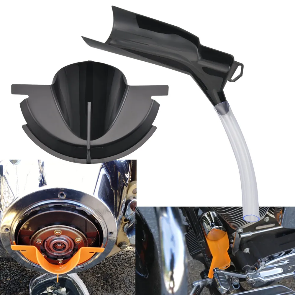 

Moto Accessory Primary Oil Fill Funnel Catcher Drain Oil Funnel Drip-Free For Harley Touring Dyna Softail Sportster Models