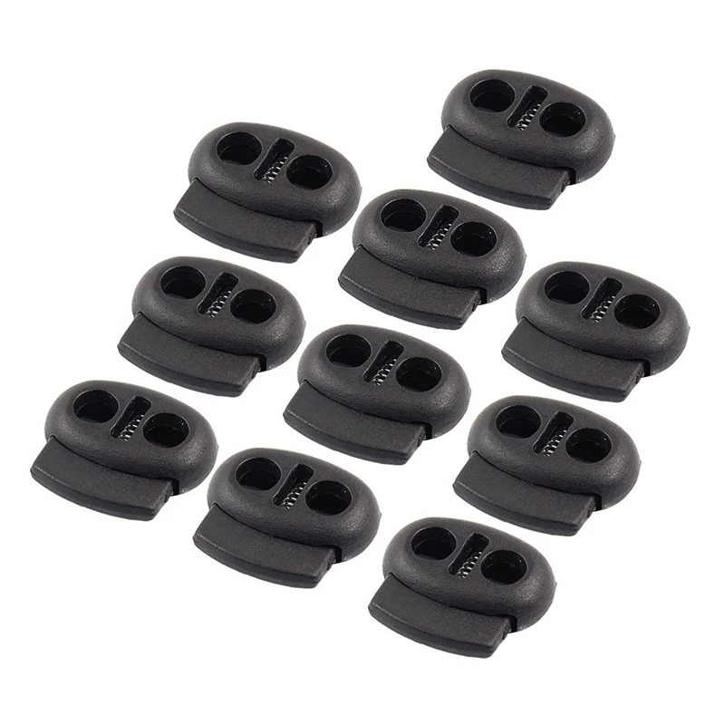 10 Pcs Spring Stopper Double Holes Cordlocks for Luggage | Дом и сад