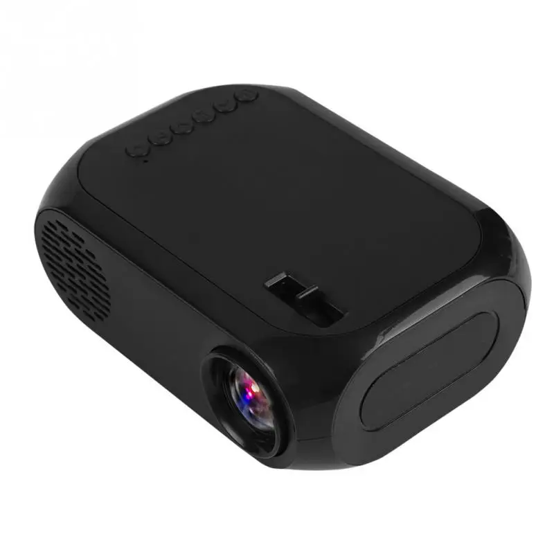 Мини 2 портативный домашний светодиодный проектор TF SD карта U диск USB HD HDMI черный