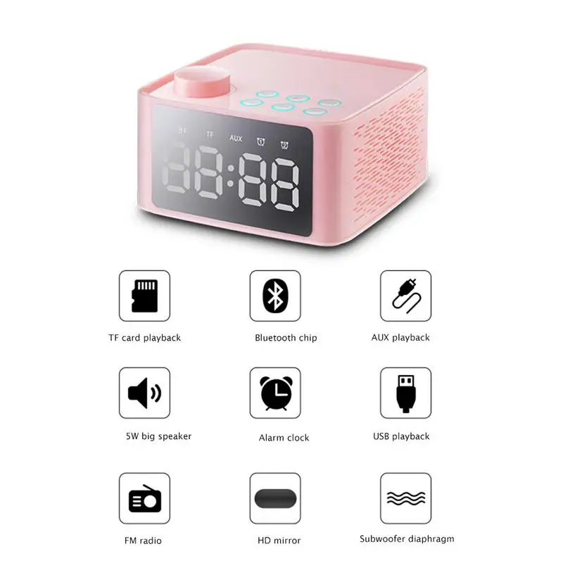 Мини Bluetooth Сабвуфер цветной динамик с подставкой двойной радиокарта Настольный