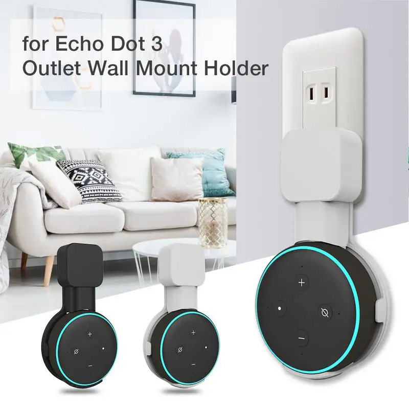 Настенный держатель для динамиков Echo Dot 3, компактный стенд для смарт-домашние динамики с разъемом шнура