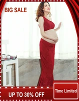 red maternity photography props clothes pregnancy photo shoot gown set top dresses for pregnant women clothing hot sale 2016