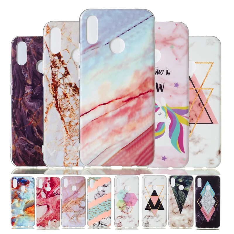Marble Phone Case For Huawei Nova 3i P smart Plus Cover Y9 2019 Enjoy 9 INS Style Unicorn TPU Silicon |