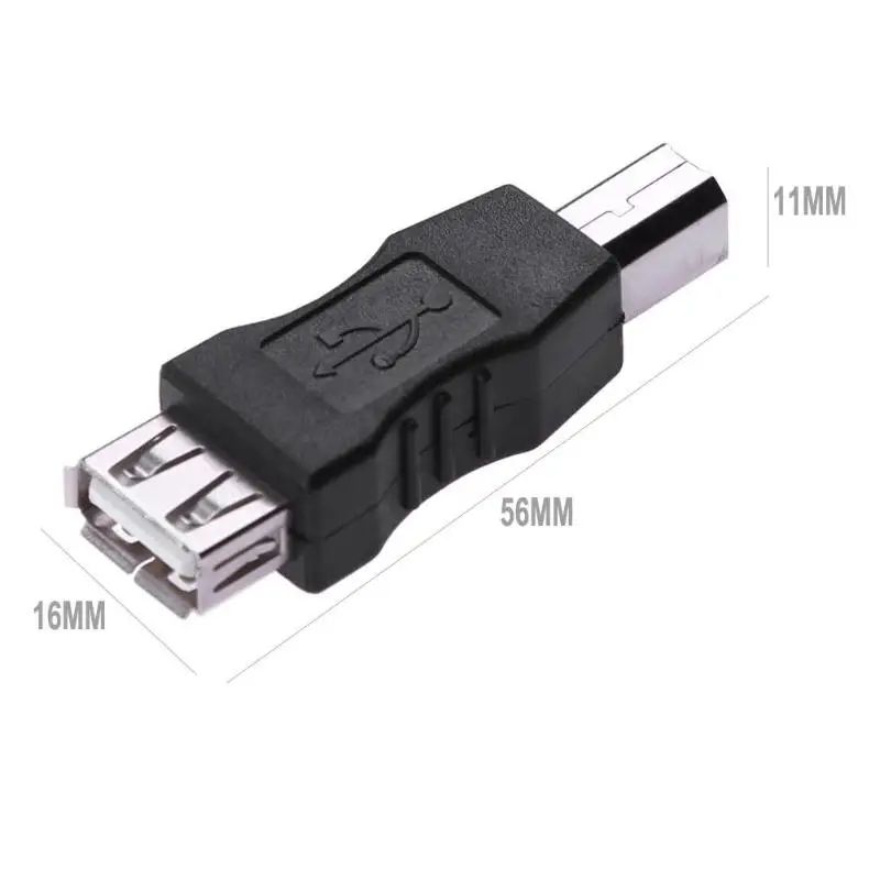 Переходник USB 2 0 A мама B папа конвертер AF BM портативный черный мини адаптер для ПК