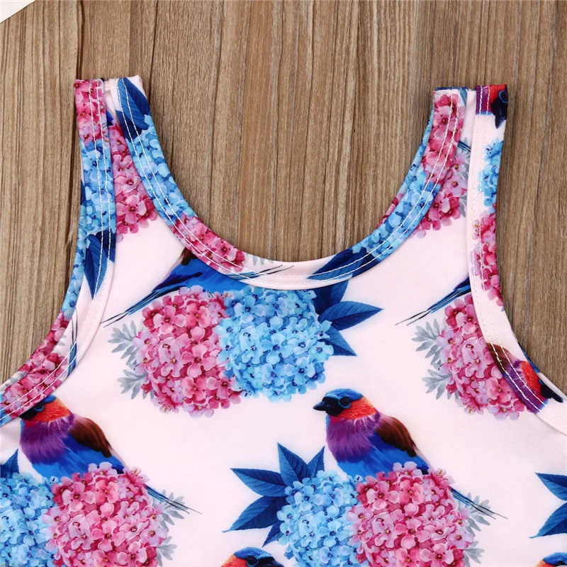 Купальник бикини для маленьких девочек Цельный купальник купальный костюм с