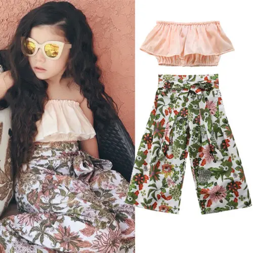 Комплект детской одежды Pudcoco для маленьких девочек жилет с принтом укороченные