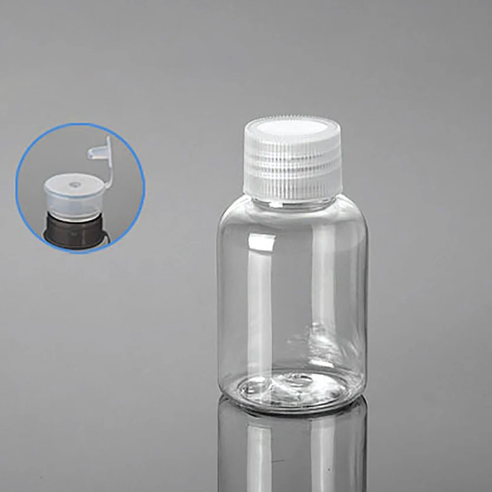 

Хит продаж, пустая прозрачная бутылка для шампуня, 50 мл, дорожный образец пластиковой бутылки для сыворотки, макияжа, упаковки для ухода за кожей