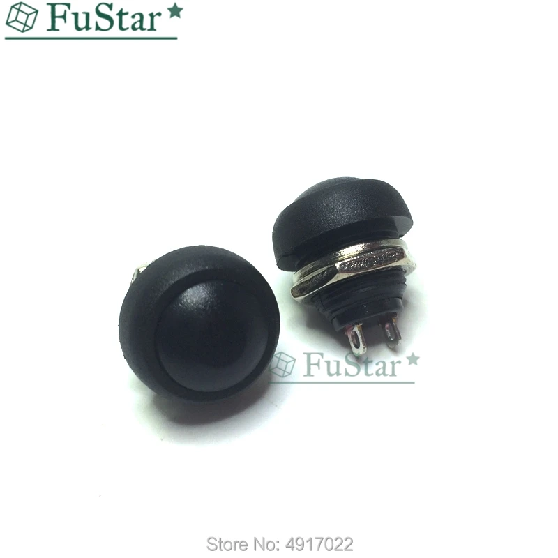 6 шт. водонепроницаемый кнопочный выключатель черный красный зеленый желтый