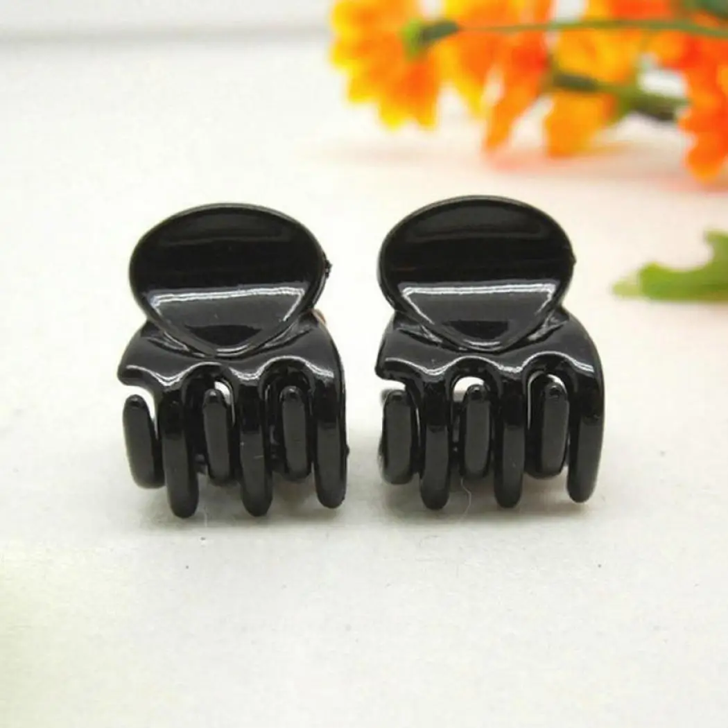 plastic Headwear Girls and material Clip Casual Mini Fashion Grip Hair Black Made Solid durable Plastic sturdy of | Детская одежда и