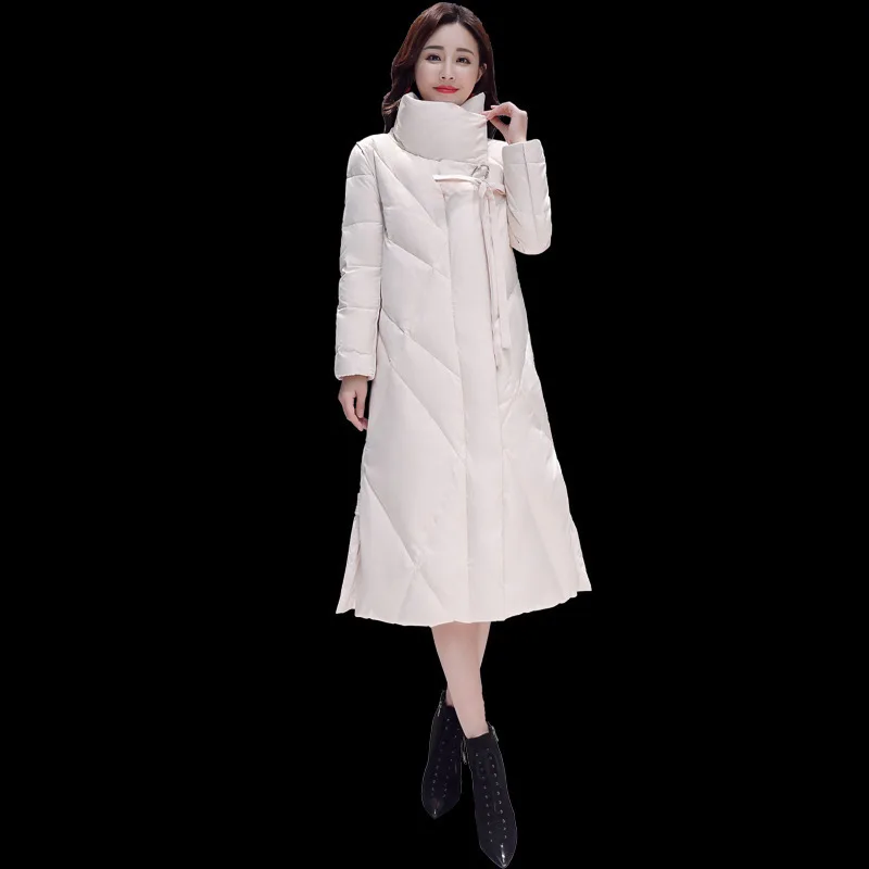 

Winter Sale Cotton Long Solid Zipper Bat Sleeved Cotton-padded Clothes Loose Coat Girls Fund 2019 New Woman Temperament Tide