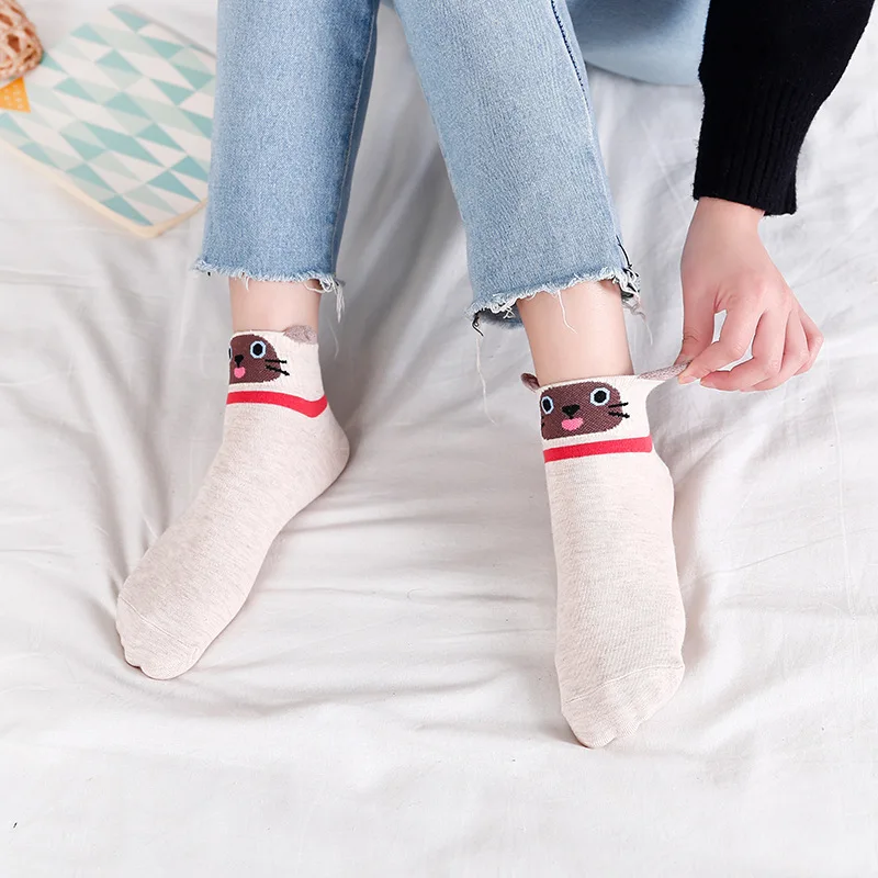 Woman Funny Cute Socks Women Cartoon Lovely Cotton Directly Plate Spring Harajuku | Женская одежда