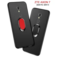 zte axon 7 a2017g a2017u a2017 case luxury 5 5 soft black silicone magnetic car holder ring cover for zte axon 7s phone cases