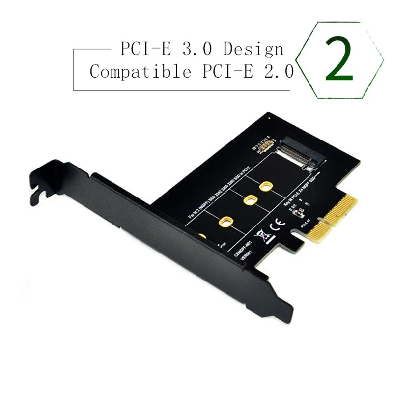 Переходник PCI Express E 3 0 X4 на M.2 NGFF M Key Slot Adapter Card M2 Nvme PCIE SSD Riser для настольного