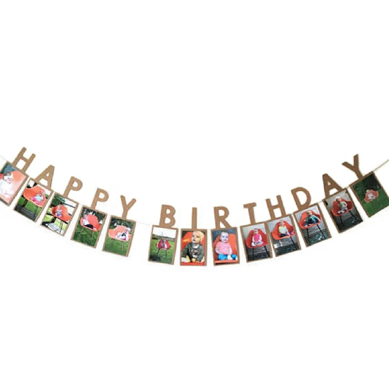 Бумажный держатель для фотографий День Рождения Вечеринка декор с днем рождения