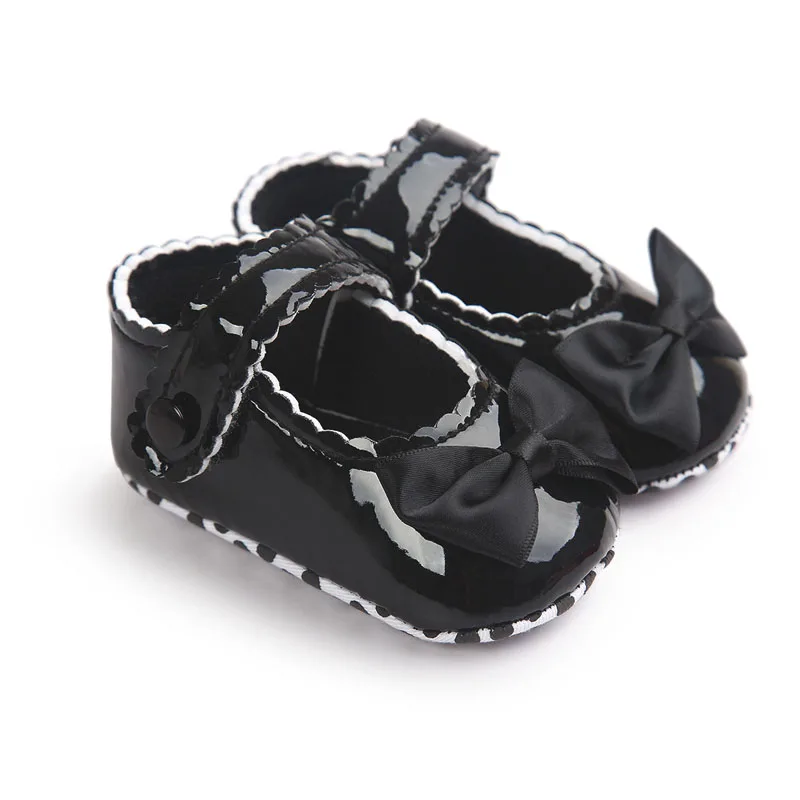 Autumn Soft Sole Girl Baby Shoes PU First Walkers Butterfly-knot Princess Moccasins Shoe 0-18 Months |