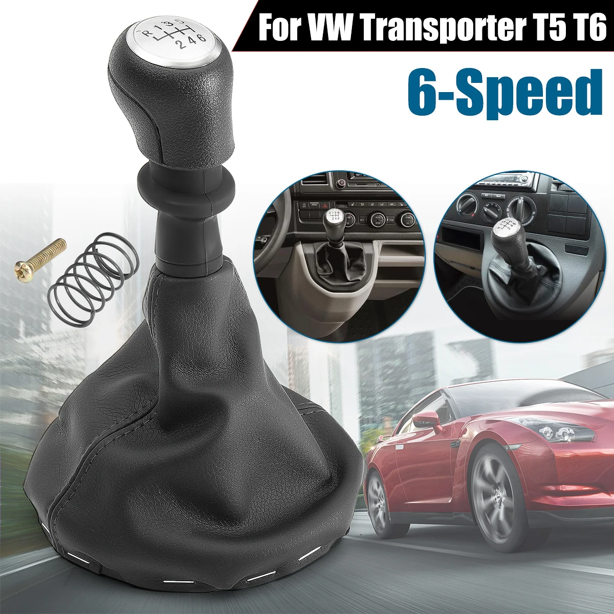 6 скоростей ручка переключения передач для VW/Transporter T5 T6#161412 черный