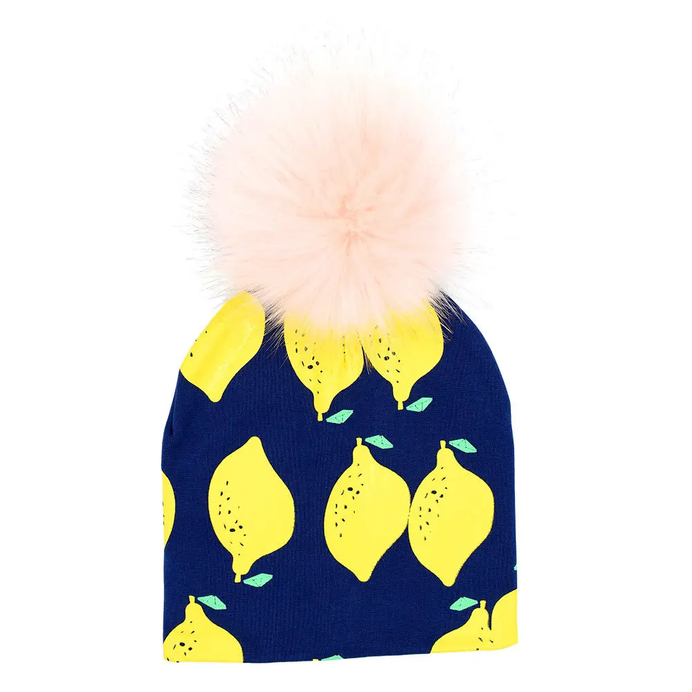 2018 Brand New Infant Newborn Cartoon Kids Baby Unisex Warm Winter Knit Beanie Real Fur Pom Bobble Hat Furry Ball Cap Gift 6M-3T | Детская