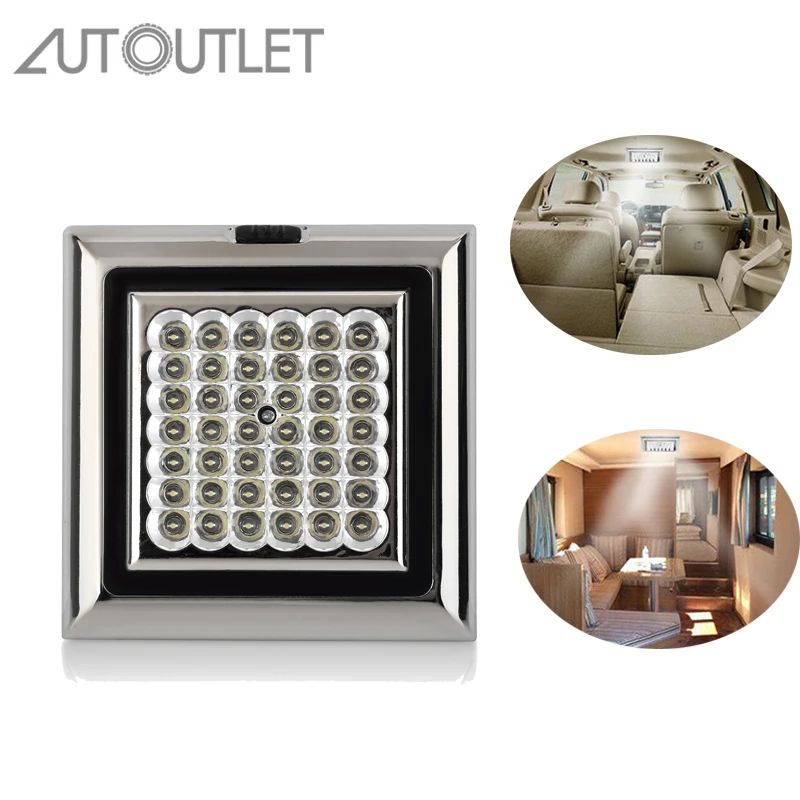 

AUTOUTLET 42 LED Bright White Car Vehicle Roof Dome Interior Light Lamp 12V 5W roof light Car White 42-LED Ceiling Dome Light