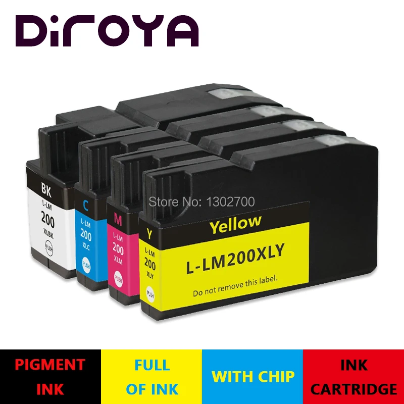 4 шт. 200XL 200 XL KCMY 14L0174 14L0175 14L0176 14L0177 картридж с чернилами для Lexmark OfficeEdge Pro 4000 4000c 5500 т