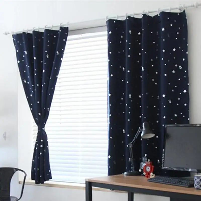 1 шт. шторы сплошное окно занавес звезда спальня гостиная домашние 5 цветов 139 см x