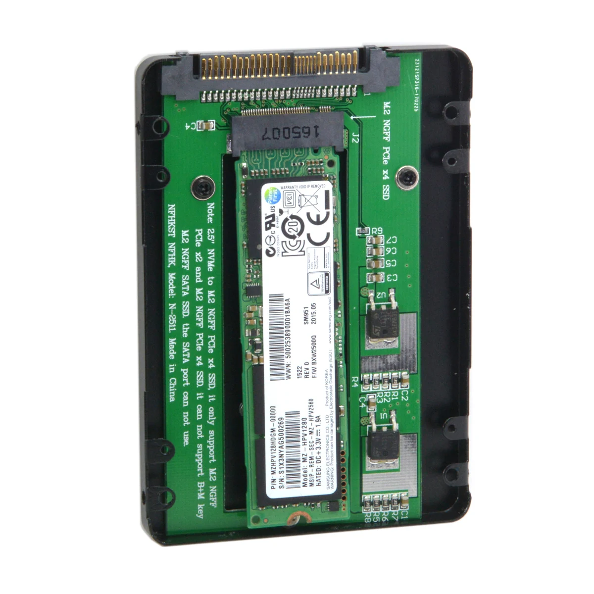 

Xiwai SFF-8639 NVME U.2 to NGFF M.2 M-key PCIe SSD Case Enclosure Converter for Mainboard Replace Intel SSD 750 p3600 p3700