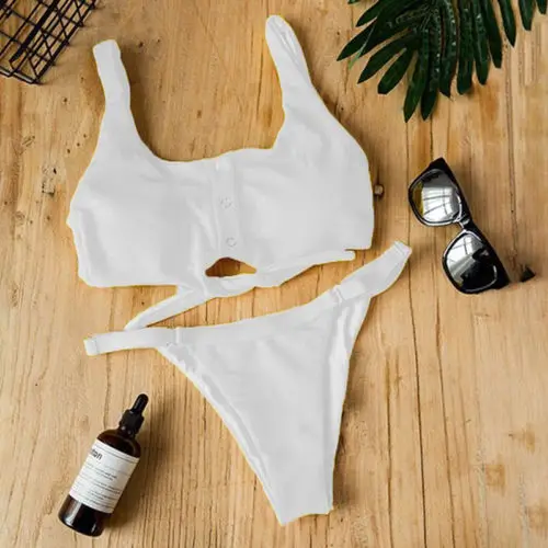 

2019 Two-Pieces New Sexy Women Bikini Set Bandage Push Up Padded Swimwear Swimsuit Bathing Suits Beachwear