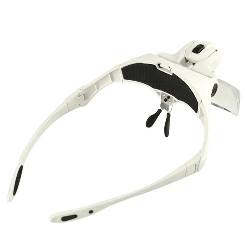 Alloet 5 Lens Adjustable Loupe Headband Magnifying Glass Magnifier with LED for collections circuits jewellery ABS & Acrylic |