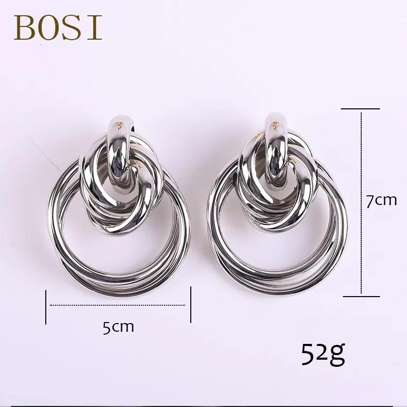 2019 большие висячие серьги для женщин золотого цвета Большие Серьги